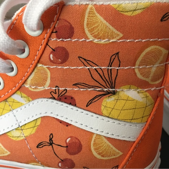 Vans SK8 Hi Taper Stackform Platform Fruit Shoes Orange Lace Up Women Girls Men - Picture 6 of 8